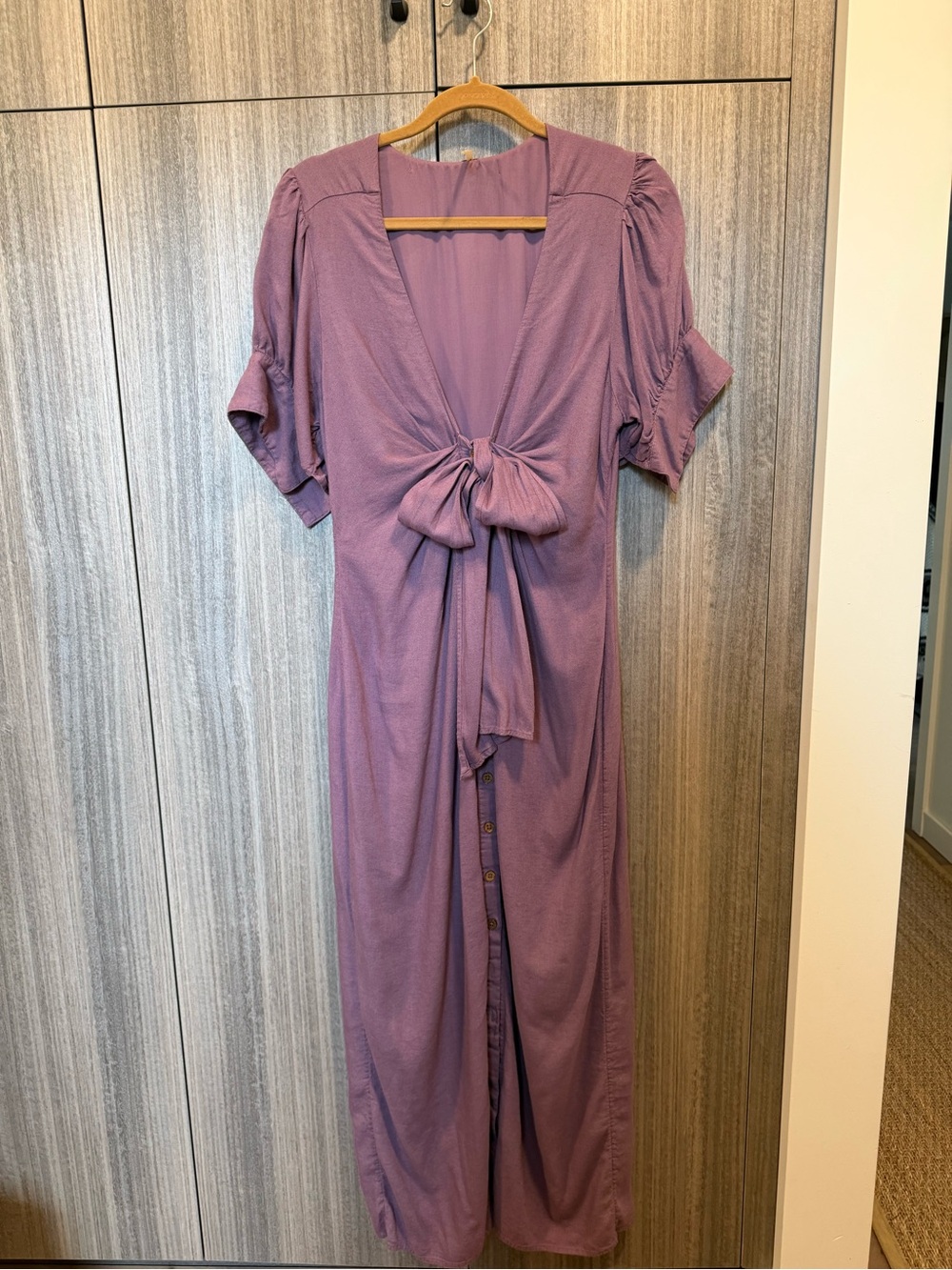 Free People Vintage Summer Midi Dress Lilac size Medium - Picture 5 of 10